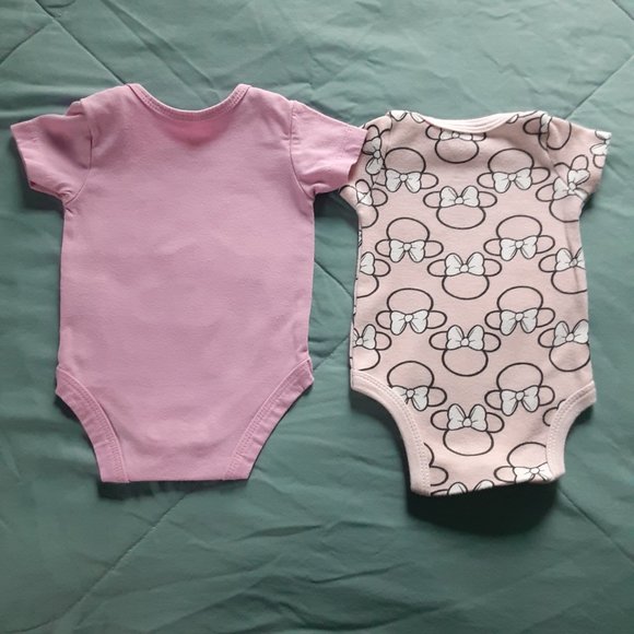 Disney Minnie Mouse Baby Girls Onesies Lot Of 8 Size 0-3 Months - Picture 14 of 16